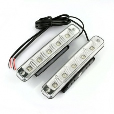 2X Car 5 LED DRL Driving Daytime Running Day LED Light Head Lamp Super White