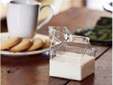 half pint milk box glass milk cup