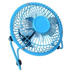 Iron aluminum leaf USB quiet fan blue