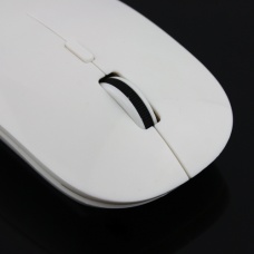 10M 2.4G Wireless Ultra-Thin Optical Mouse White for Laptop PC