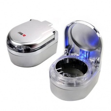 Car with LED lights blue ashtray Mini Ashtray silver