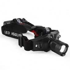 Super Bright Aluminum CREE Q5 LED 3-Mode Zooming Telescopic Headlight Headlamp 3XAAA