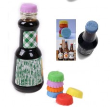 Creative home silicone bottle cap 6 pcs color random