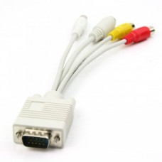 VGA SVGA to S-Video AV 3 RCA TV Converter Cable S-Video