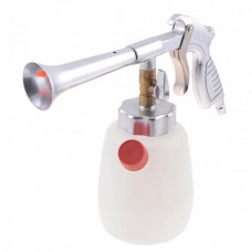 Silver Tone White Metal Tornado Pulse Cleaning Gun for Car w 1.4L Bottle