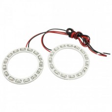 2 Pcs 60mm Dia Red 15-SMD LED Car Headlight Angel Eyes Ring Light