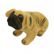 Brown Black Stripe Prints Pug Nodding Dog for Car Auto