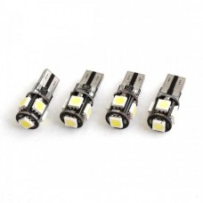 View large image 4 Pcs T10 W5W Canbus Wedge 5050 5-SMD LED Light Bulb Lamp White 12V