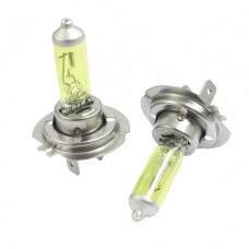 2 Pcs DC 12V 100W H7 3000K Super Yellow Car Foglight Light Bulb Lamp