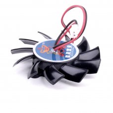 PC VGA Cooler Video Card Cooling Fan Black 65mm 2Pin Multi Size Hole