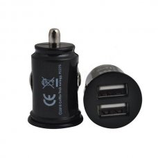 Bullet Dual USB Car Charger Adaptor