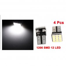 T10 W5W Canbus White 1206 12-SMD LED Car Light lamp Bulbs 12V 4pcs