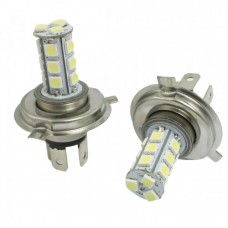 2 Pcs H4 5050 18 SMD LED Fog Light Headlight Lamp Bulb White