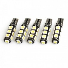 5 Pcs T10 W5W Canbus Wedge 5050 13-SMD LED Light Bulb Lamp White 12V