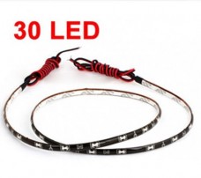 60CM 30 LEDs SMD White Side-emitting Glow Flexible LED Strip Light for Car