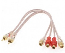 RCA 1 Male to 2 Female Converter Y Splitter Cable Audio Video AV Adapter 2 Pcs