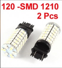 2 Pcs 1210 120 SMD LED 3157 Bulb Turn Signal Corner Light Yellow White