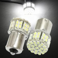 2x 50-LED 1156 BA15S 1141 1210 SMD Vehicle Car Turn Light Bulb Cold White 12V DC