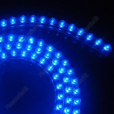 Hot Flexible Strip 24cm PVC 24 LED Neon Decoration Light Blue 12V for Car Auto