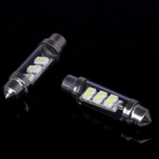 2x 6-LED 3528-SMD Car Motor Festoon Door light Luggage Lamp White 39mm x 10mm