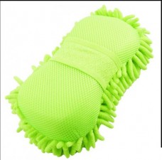 Microfiber Chenille Yellow Green Car Auto Washing Sponge Pad