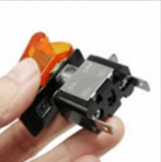 DC 12V 20A On Off Racing Car Illuminated Toggle Switch + Orange Cover