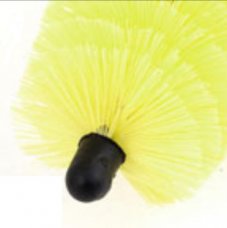 Yellow Plastic Handle Bristle Wheel Tire Rim Spoke Brush Cleaner for Car