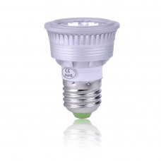 3W E27 COB Warm white spotlight 85-265V Silver