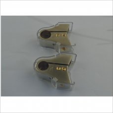 Auto Clear Gold Tone 1/0/4/8 Gague Positive Negative Battery Terminal Clamp 2 Pcs