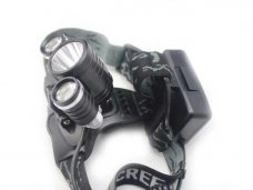 Outdoor bald head lamp Bicycle headlights three XML T6 XPE - R2 dual headlights rechargeable