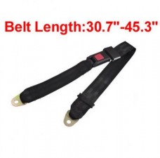 Black Adjustable Two Point Auto Car Safety Seat Belt Lap Seatbelt