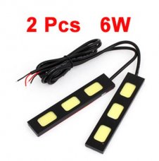 2pcs 6W COB 54 LED White DRL Driving Daytime Running Lamp Light for Auto Car