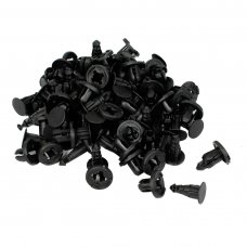 50 Pcs Plastic Rivet Trim Panel Fastener Clips 10mm Hole for Car