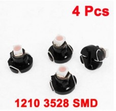 4pcs T3 Pink 1210 3528 SMD LED Dashboard Dash Light Lamp Bulb for Car