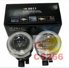 2 x H3 HID Xenon Yellow Angel Eyes Ring Fog Light Headlight Projector Lens