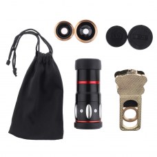 Phone Camera Lens 180 Degrees Fisheye Wide Angle Macro Camera Clip Lens Kit Set