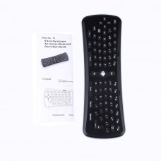 Wireless 2.4GHz Mini Fly Air Mouse Gyro Sense Keyboard For PC Black