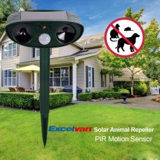 Solar Power Ultrasonic Signals Animal Repeller Outdoor Bird Mouse Expeller Green