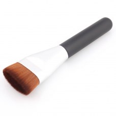 Synthetic Hair Wood Handle Flat Brush Pro Makeup Tool