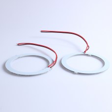 2 Pcs 80mm White Angel Eyes 24 SMD Car Light LED Ring