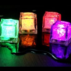 12pcs LED Ice Cubes Color Change Water Sensor Light For Romantic Wedding Party