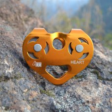 Outdoor Rock Climbing Pulley Dual Line Pulley  Orange