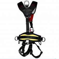 Outdoor Rock Climbing Harness High Altitude Working Safe Belt Whole Body Belt  Black