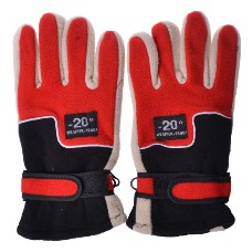 Outdoor Riding Gloves Fleece Gloves Anti Slip Red