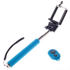 7-1S Wireless Bluetooth Self Portrait Monopod Adjustable Stick Pole for iphone Andriod Mobie Phones with Remote Control Blue