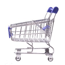 Mini Shopping Cart Shaped Storage Basket ini Supermarket Shopping Cart Multifunctional Storage Basket Card Case