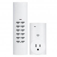 Single Remote Control Three Sockets Wireless Switch Socket Europe Standard White