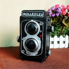 Creative Home Decoration Iron Model Knick-knacks Vintage Camera Model Black