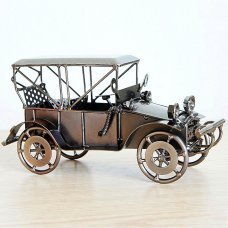 Creative Home Decoration Iron Model Knick-knacks Handmade Vintage Classic Car Model Gray