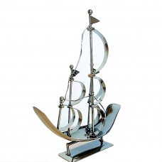 Creative Home Decoration Iron Model Knick-knacks Iron Sailboat Model Gray